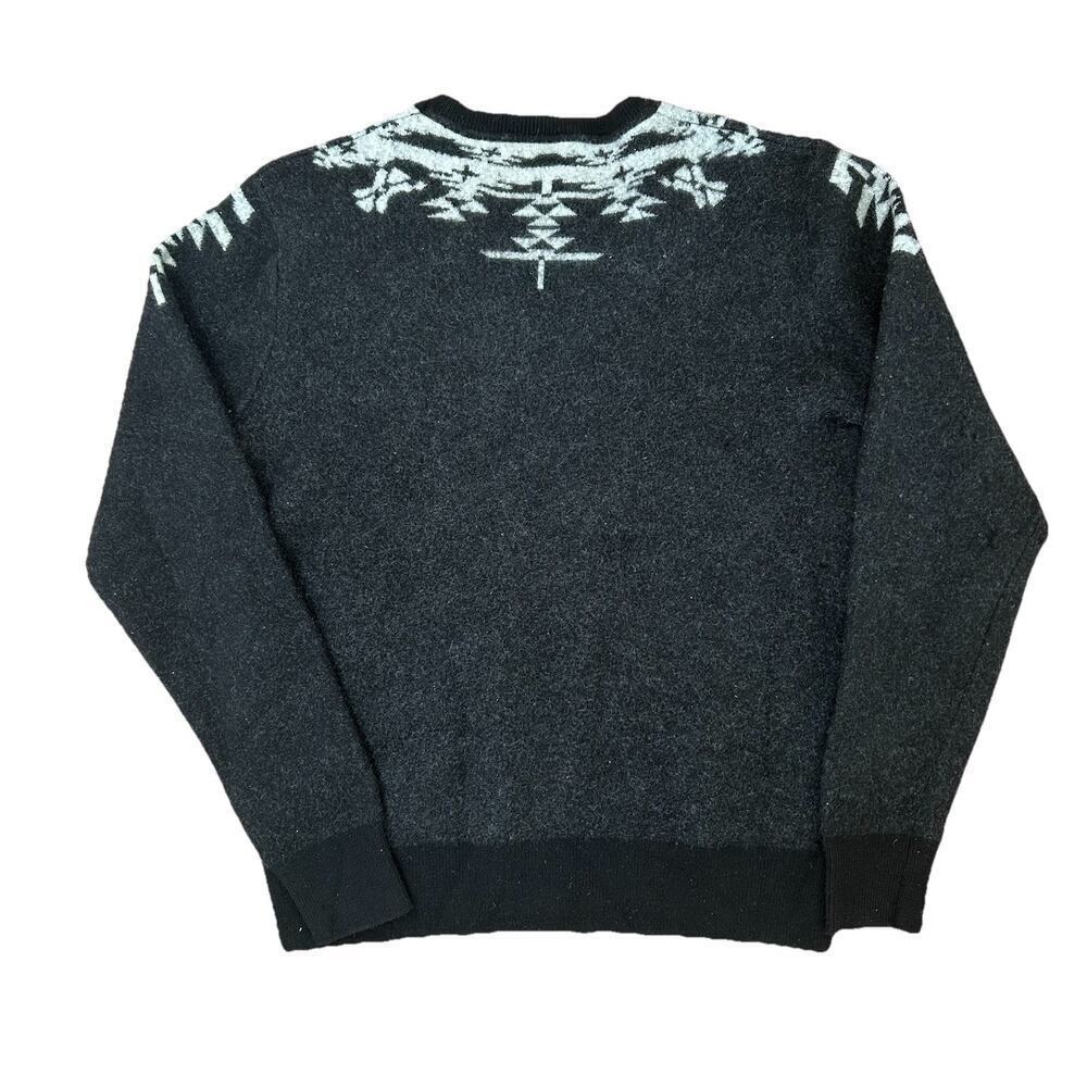 Marcelo Burlon Heumules Black Wool Nordic Print Sweater Size Large (Felted) - Picture 2 of 8